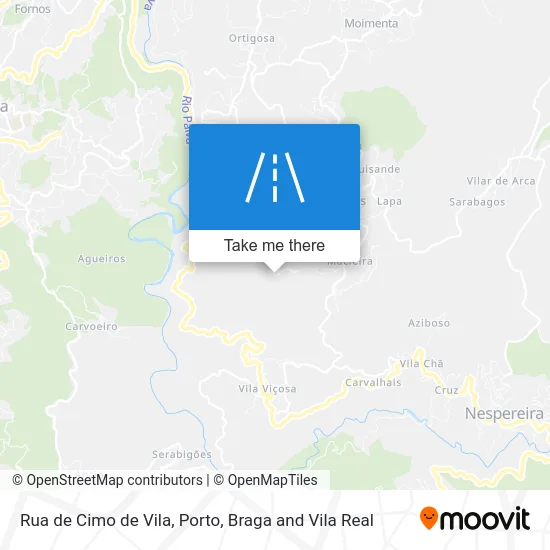 Rua de Cimo de Vila map