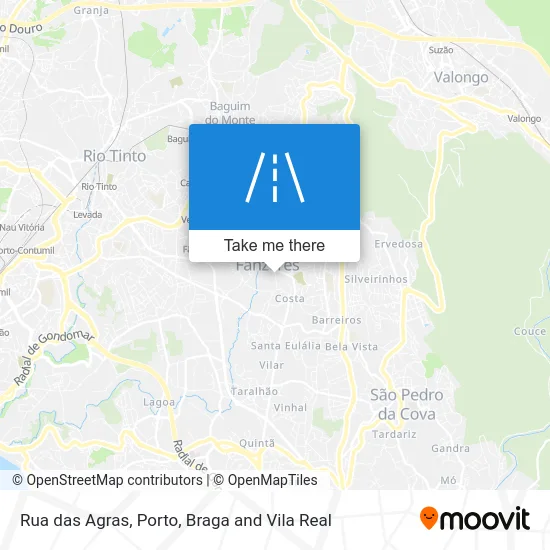 Rua das Agras map