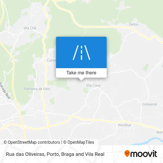 Rua das Oliveiras map