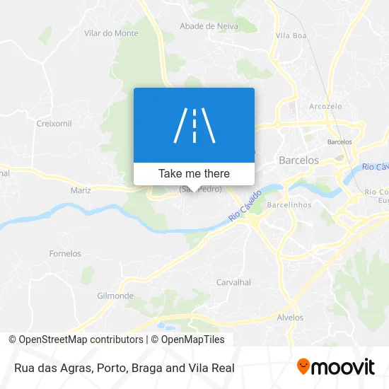 Rua das Agras map