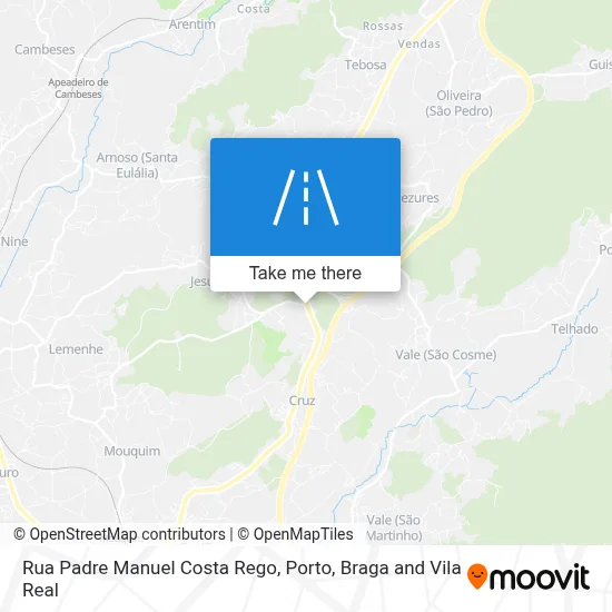 Rua Padre Manuel Costa Rego map