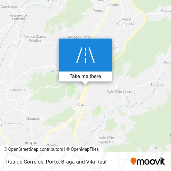 Rua de Correlos map