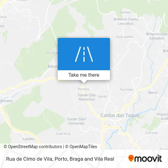 Rua de Cimo de Vila map