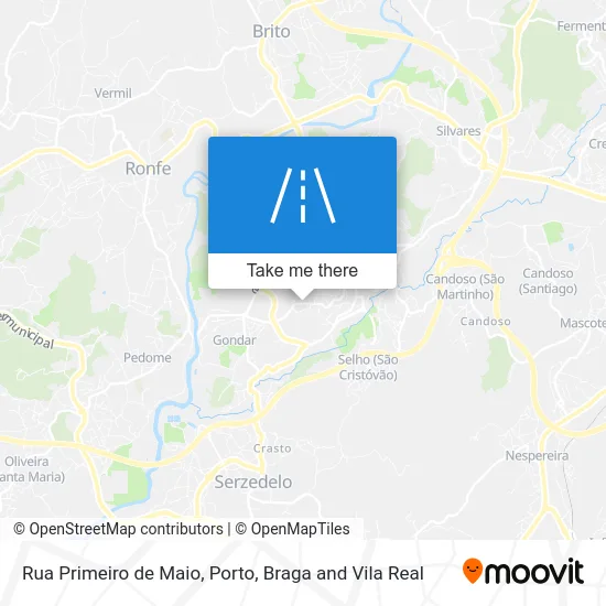 Rua Primeiro de Maio map
