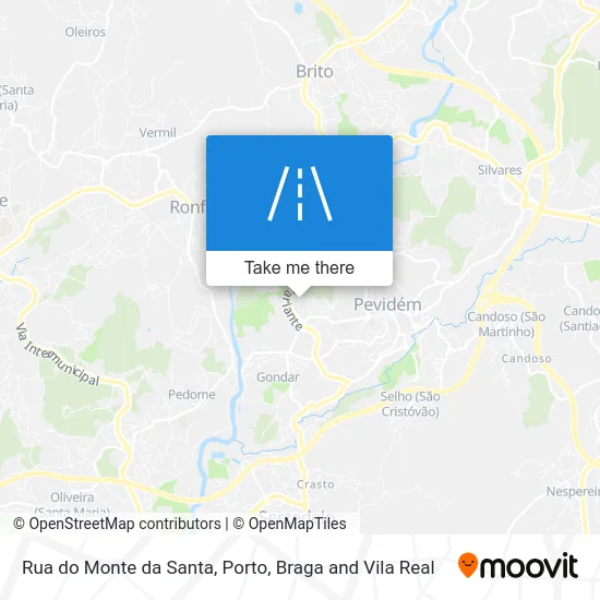 Rua do Monte da Santa map