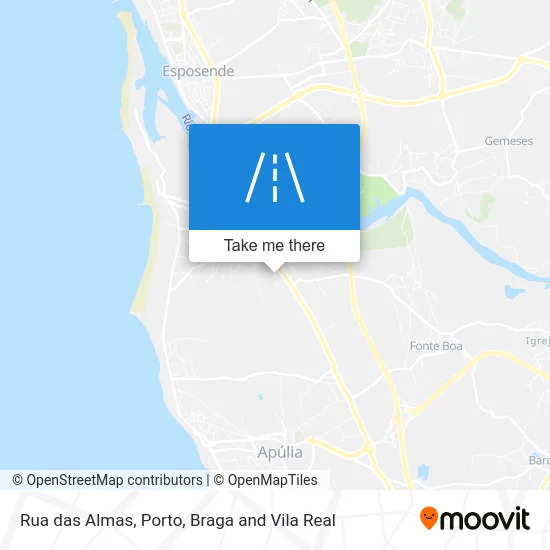 Rua das Almas map