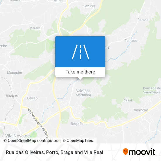 Rua das Oliveiras map