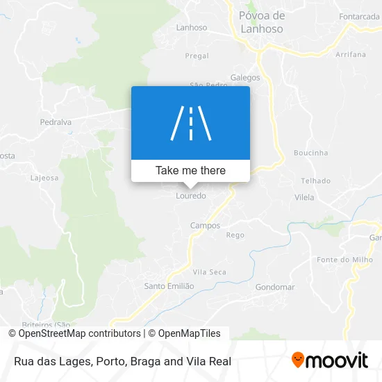Rua das Lages map
