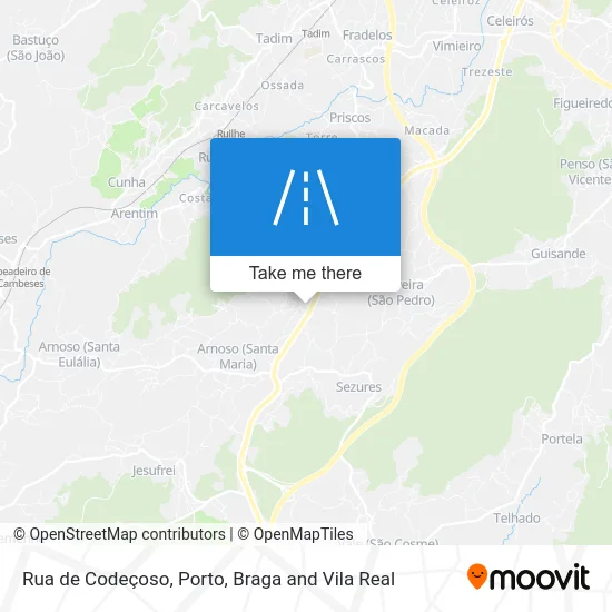 Rua de Codeçoso map