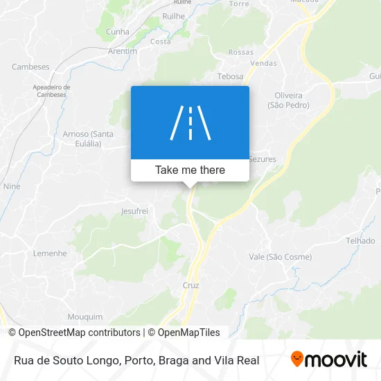 Rua de Souto Longo map