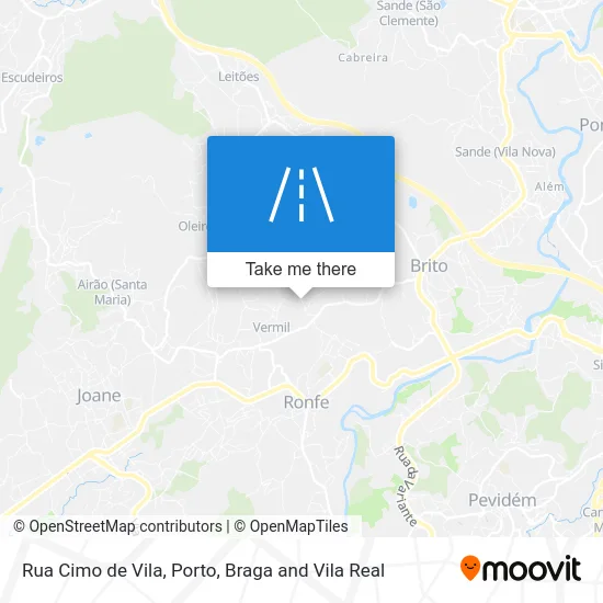 Rua Cimo de Vila map