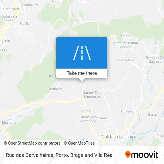 Rua das Carvalheiras map
