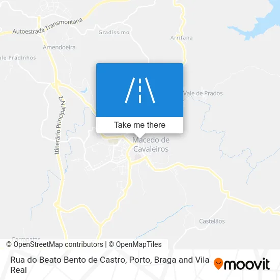 Rua do Beato Bento de Castro map