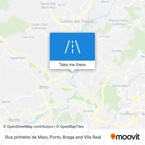 Rua primeiro de Maio map