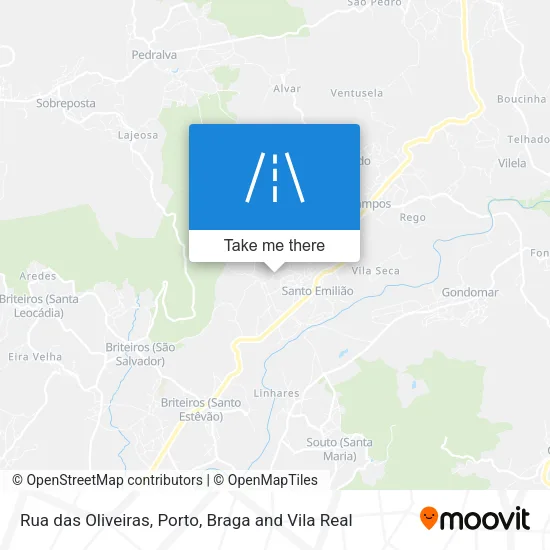 Rua das Oliveiras map