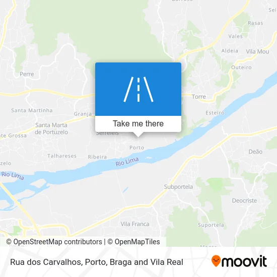 Rua dos Carvalhos map