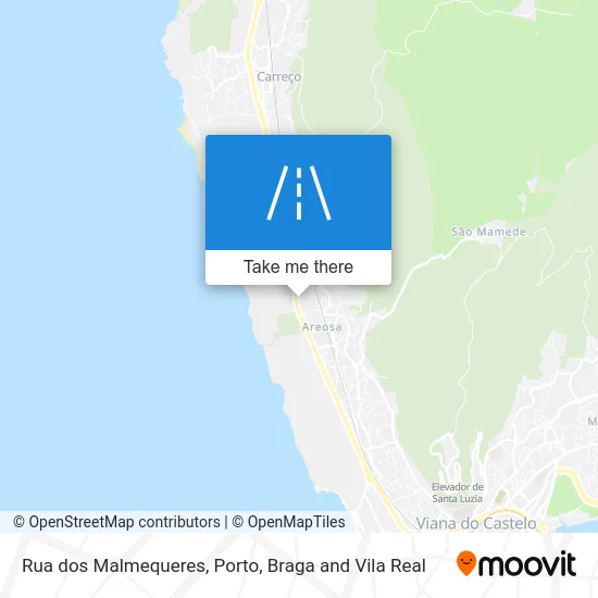 Rua dos Malmequeres map