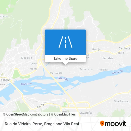 Rua da Videira map
