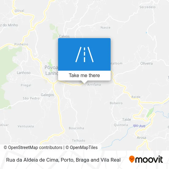 Rua da Aldeia de Cima map