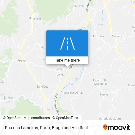 Rua das Lameiras map
