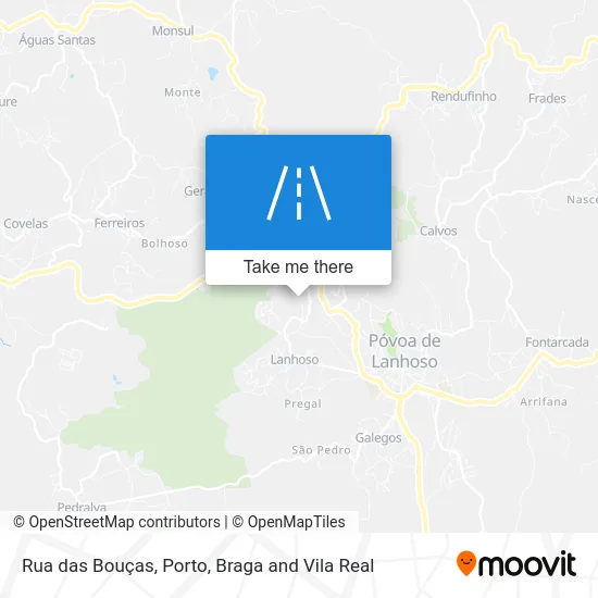 Rua das Bouças map