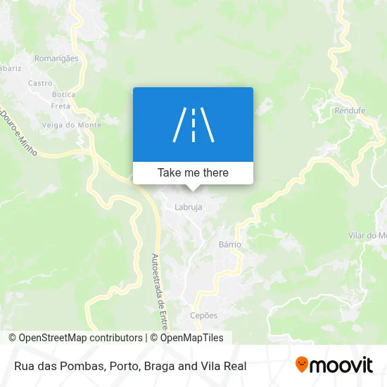 Rua das Pombas map