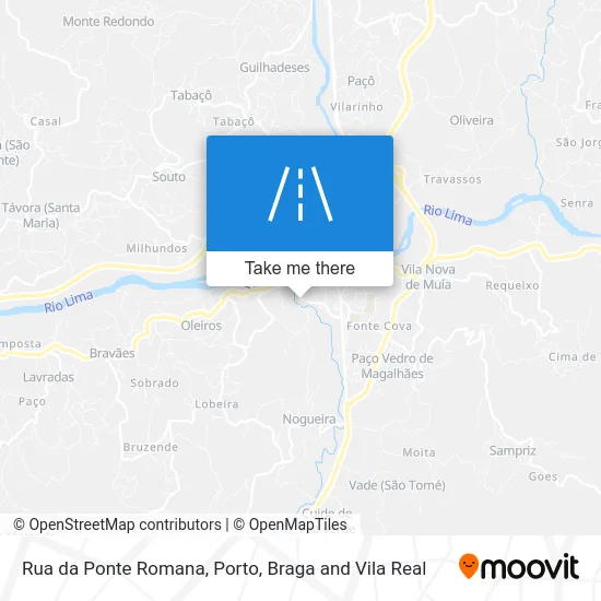 Rua da Ponte Romana map