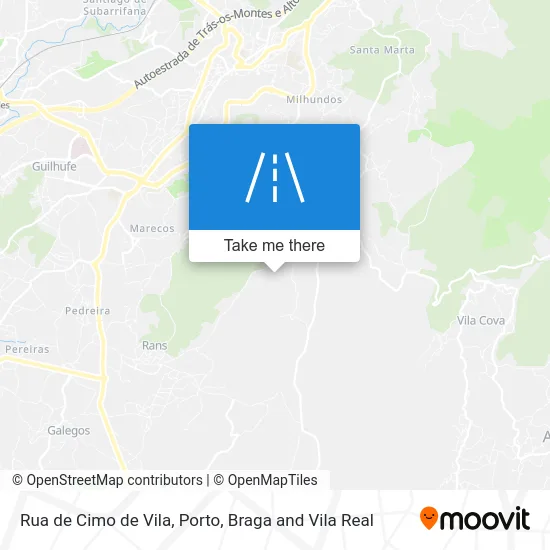 Rua de Cimo de Vila map