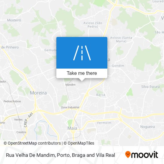 Rua Velha De Mandim map