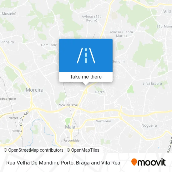 Rua Velha De Mandim map