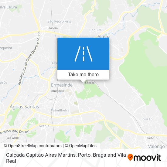 Calçada Capitão Aires Martins mapa