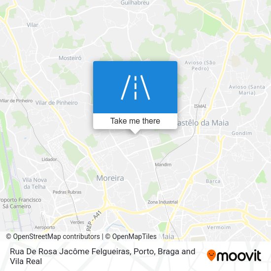 Rua De Rosa Jacôme Felgueiras map