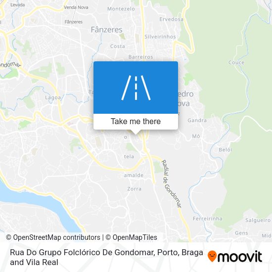 Rua Do Grupo Folclórico De Gondomar mapa