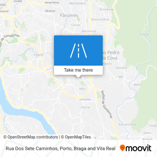 Rua Dos Sete Caminhos mapa