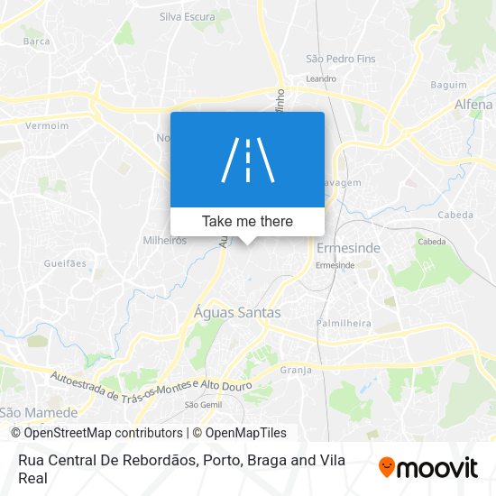 Rua Central De Rebordãos mapa