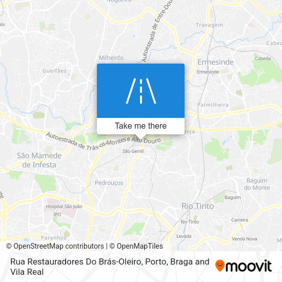 Rua Restauradores Do Brás-Oleiro mapa