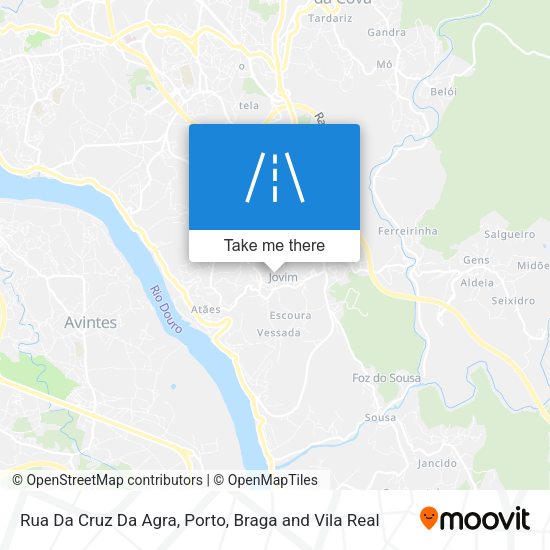 Rua Da Cruz Da Agra mapa