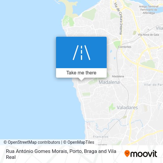 Rua António Gomes Morais mapa