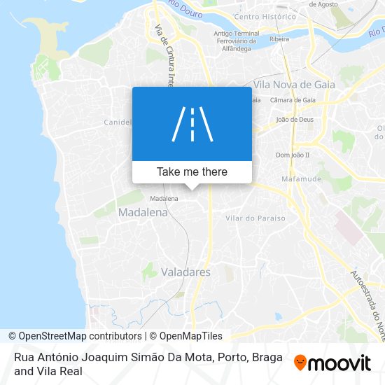 Rua António Joaquim Simão Da Mota mapa