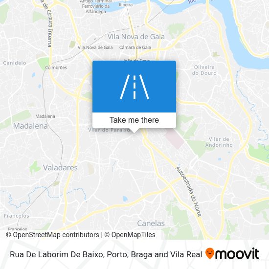 Rua De Laborim De Baixo mapa