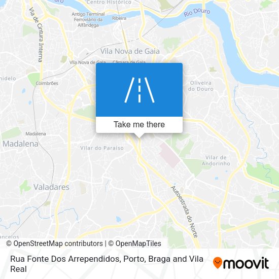 Rua Fonte Dos Arrependidos map