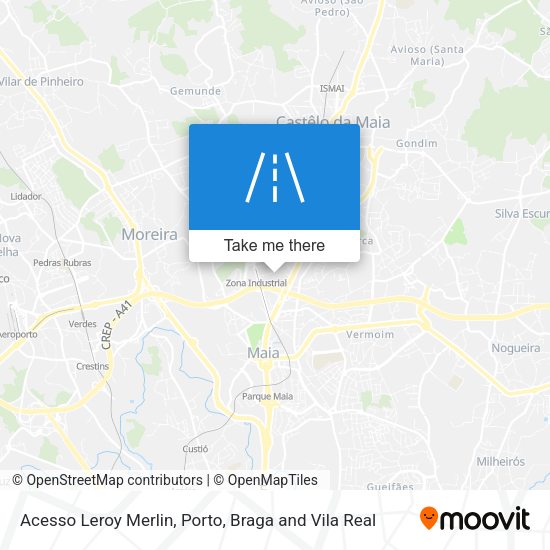 Acesso Leroy Merlin mapa