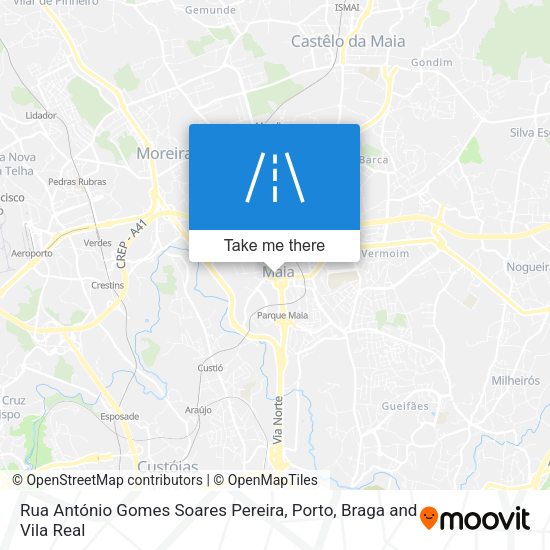Rua António Gomes Soares Pereira map