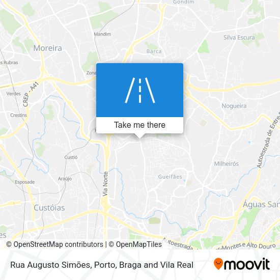 Rua Augusto Simões mapa