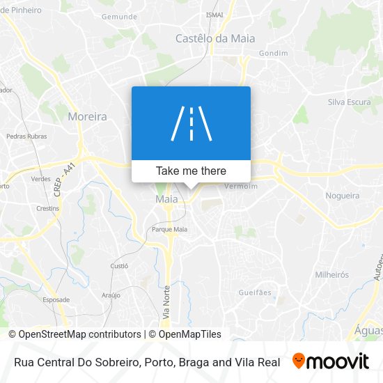 Rua Central Do Sobreiro mapa