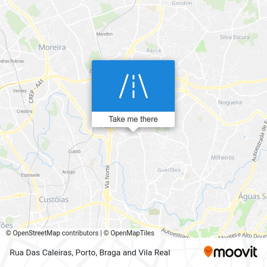 Rua Das Caleiras mapa