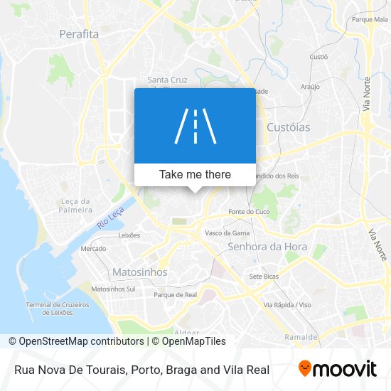 Rua Nova De Tourais mapa