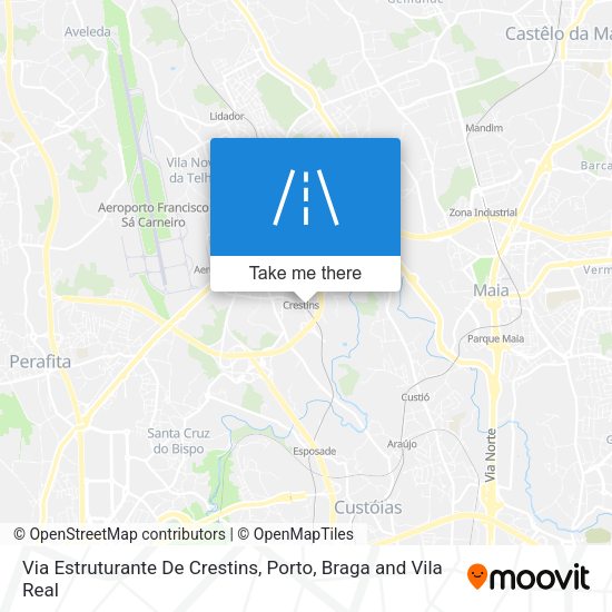 Via Estruturante De Crestins map