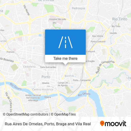 Rua Aires De Ornelas mapa