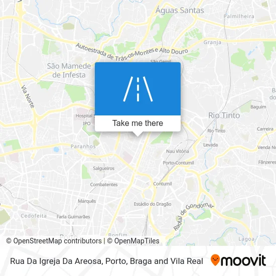 Rua Da Igreja Da Areosa map